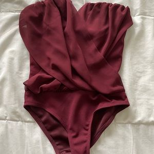 Chiffon Surplice Bodysuit